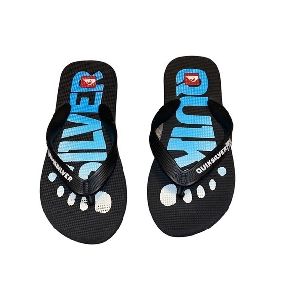 NWOT Boys Quiksilver flipflops - Size 2/3 - Picture 1 of 6